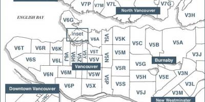 Vancouver island lapòs codes kat jeyografik