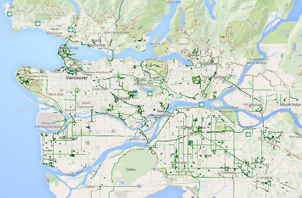 Kat jeyografik nan angletè vancouver monte bisiklèt