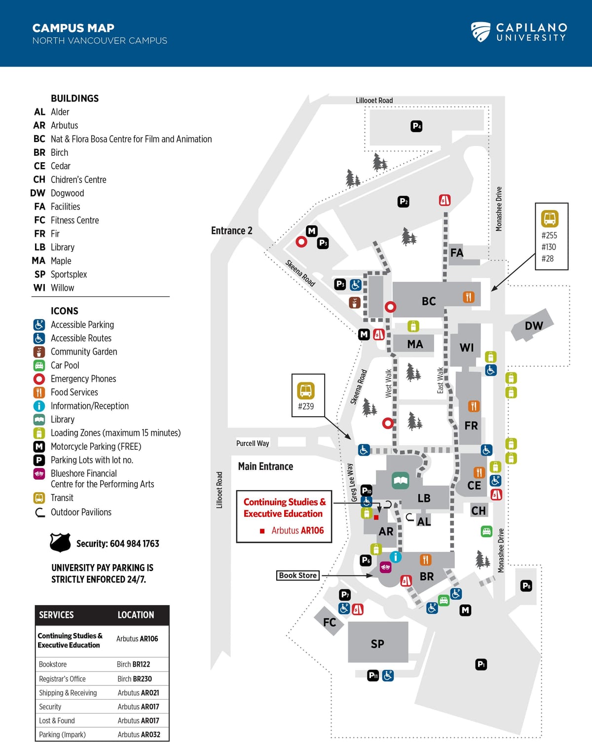 Kat jeyografik nan capilano inivèsite