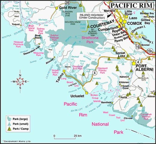 Kat jeyografik nan kòt lwès kanada