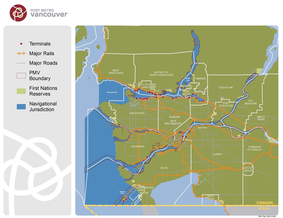 Kat jeyografik nan pò angletè vancouver