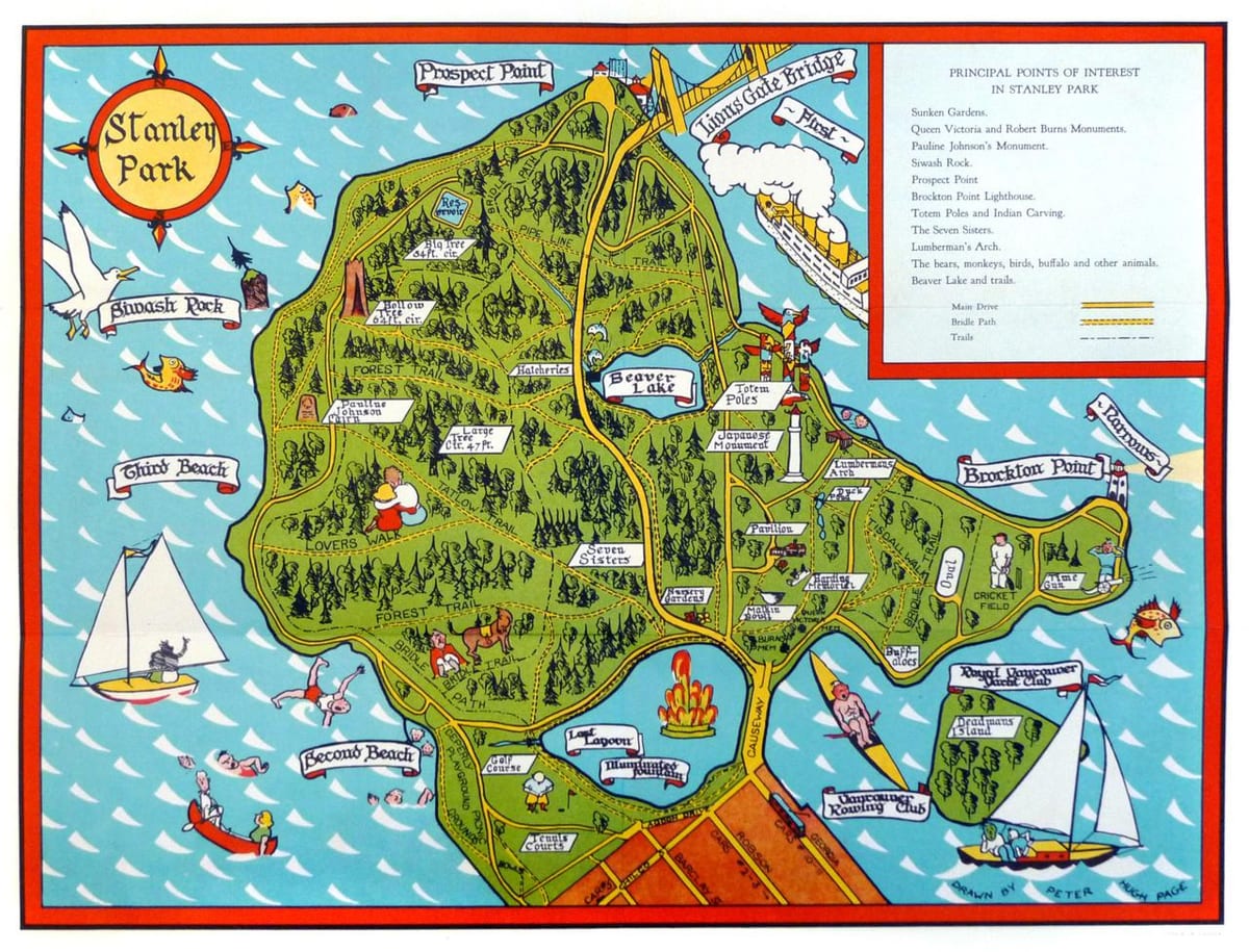 Kat jeyografik nan stanley park poto totèm