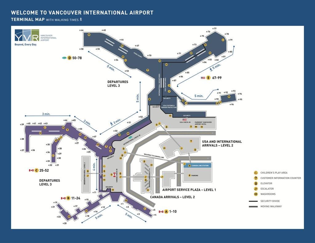 vancouver tèminal nan kat jeyografik