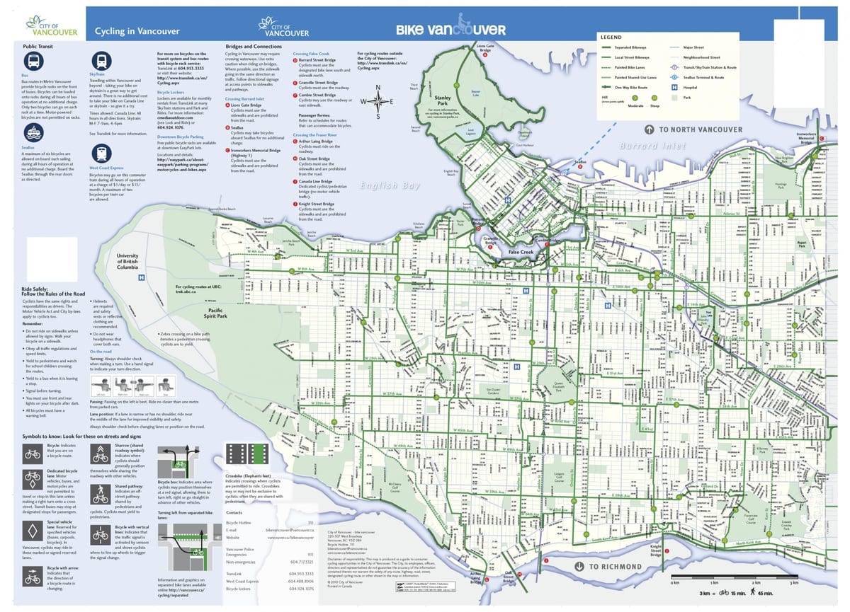 vancouver bisiklèt liy kat jeyografik