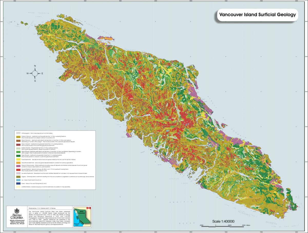 Kat jeyografik nan vancouver island géologie