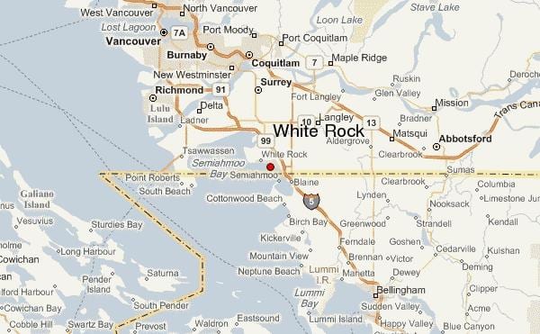 Kat jeyografik nan wòch blan vancouver