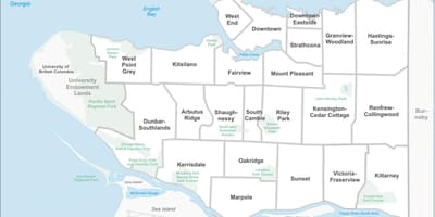 Kat jeyografik nan vancouver ak zòn