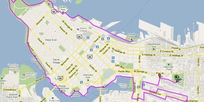 Vil nan vancouver bisiklèt kat jeyografik