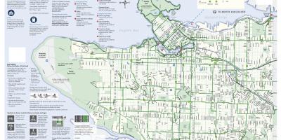 Vancouver bisiklèt liy kat jeyografik
