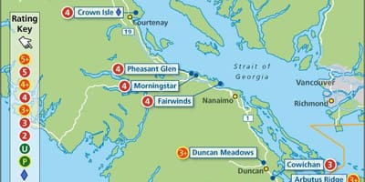 Kat jeyografik nan vancouver island teren gòlf