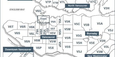 Vancouver island lapòs codes kat jeyografik
