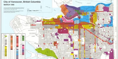 West vancouver dekoupaj an zòn kat jeyografik
